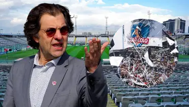 Aníbal Mosa e hinchas de Colo Colo (Foto tomada de: Colo Colo/Camarin/X)