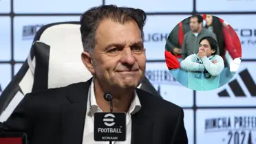 Aníbal Mosa e hinchas de Colo-Colo (Foto tomada de: Colo-Colo/Post)