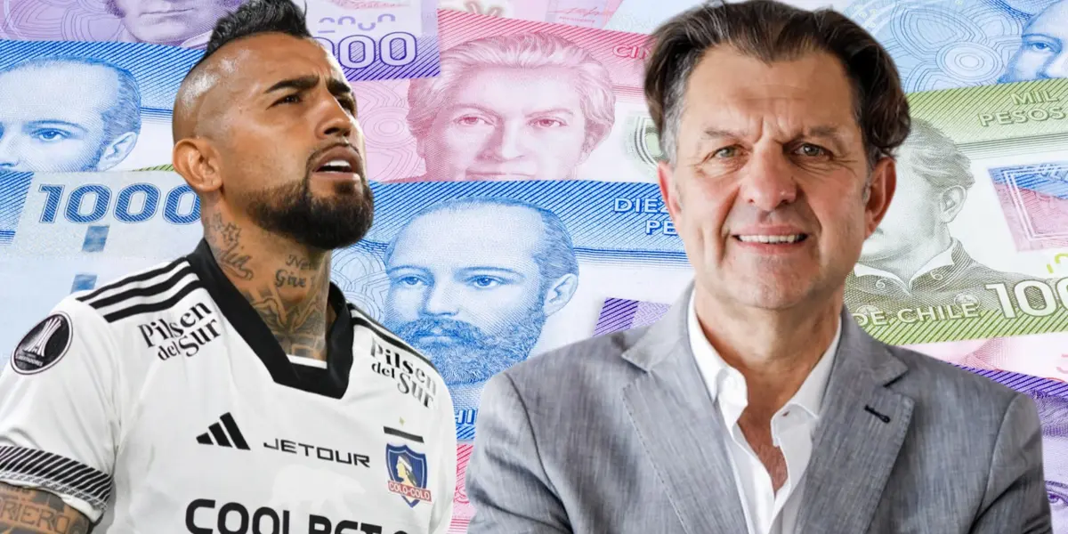 Aníbal Mosa y Arturo Vidal (Foto tomada de: Remitly/Colo-Colo)