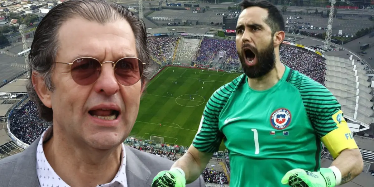 Aníbal Mosa y Claudio Bravo (Foto tomada de: Colo Colo/La Roja/Chilevisión)