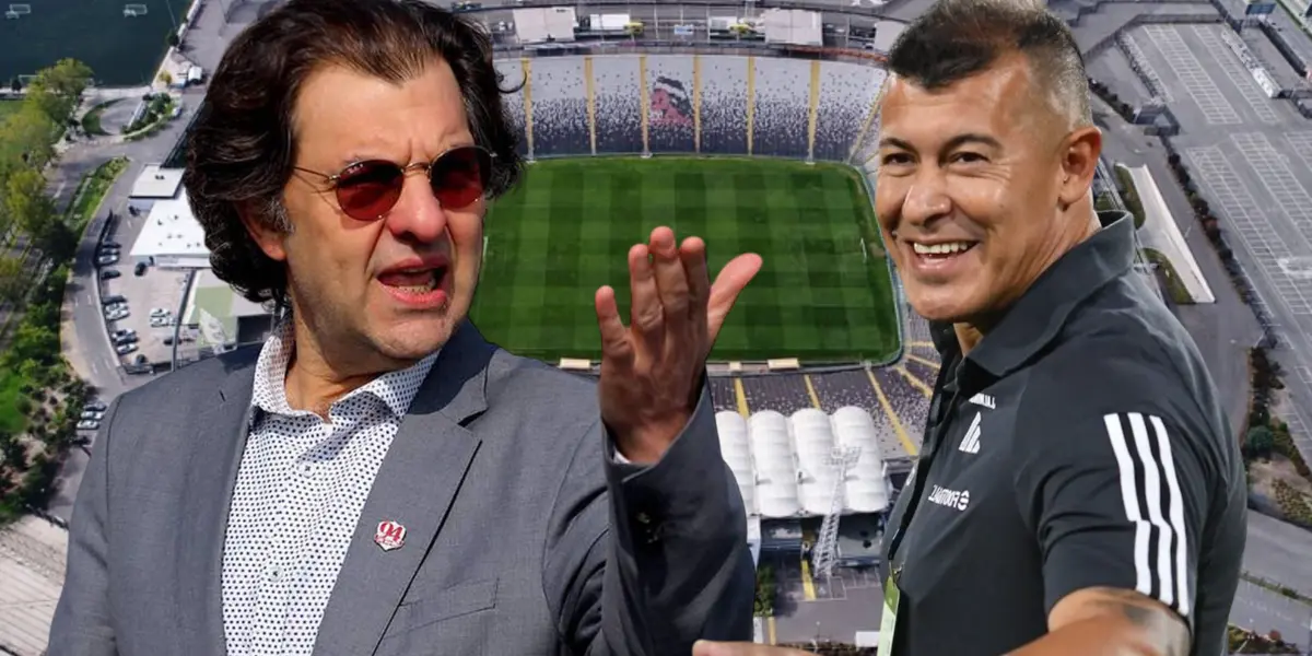 Aníbal Mosa y Jorge Almirón (Foto tomada de: Colo Colo/Sabes/Camerin)