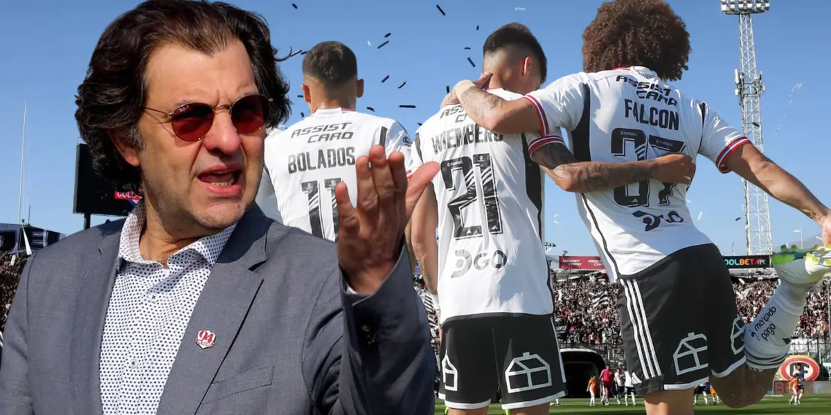 Aníbal Mosa y jugadores de Colo Colo (Foto tomada de: Colo Colo/Camerin)