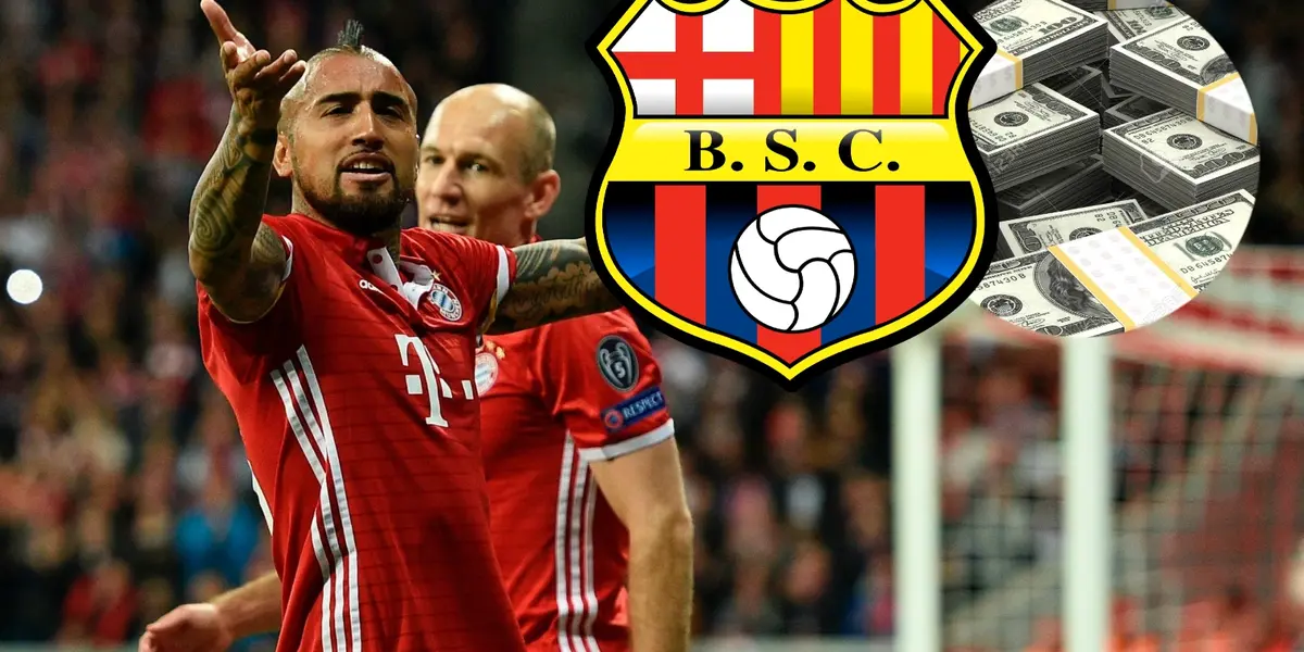 De ganar 9 millones en el Bayern, el mínimo sueldo que ganaría Arturo Vidal en Barcelona SC 