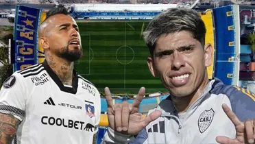 Arturo Vidal y Carlos Palacios (Foto tomada de: Milenio/Boca Juniors/Colo Colo)