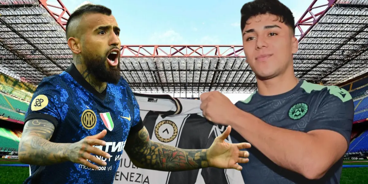 Arturo Vidal y Damián Pizarro (Foto tomada de: Marca/Inter de Milán/Udinese)