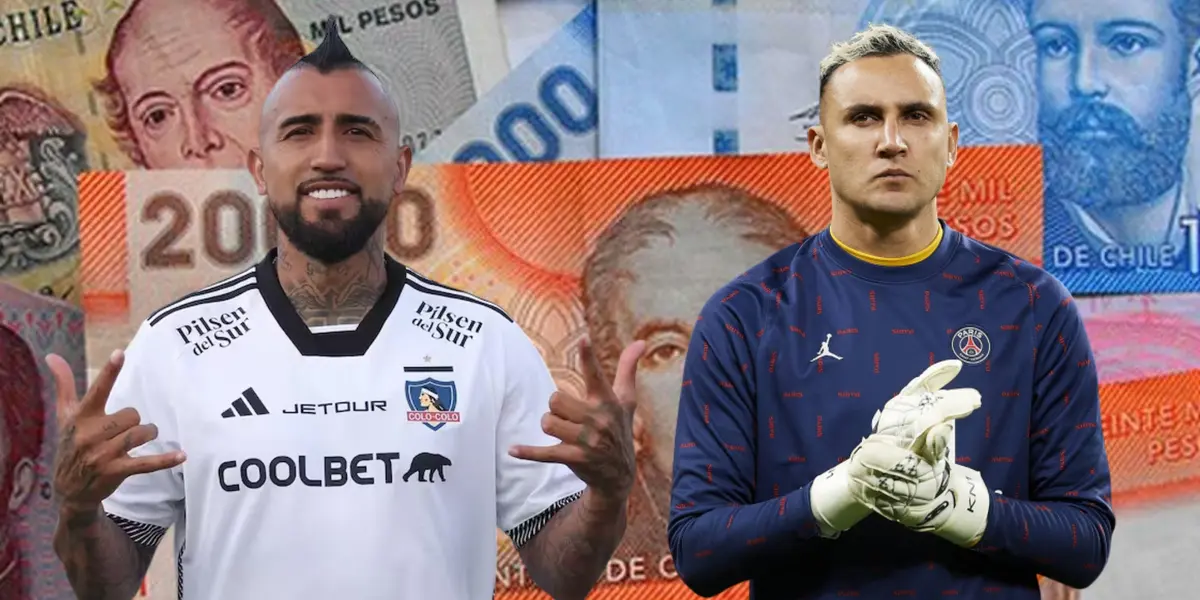 Arturo Vidal y Keylor Navas (Foto tomada de: Prensa/Transfermarkt/Colo Colo)