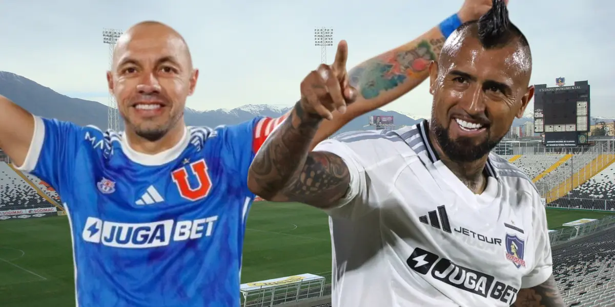 Arturo Vidal y Marcelo Díaz (Foto tomada de: Wikipedia/Colo Colo/Universidad de Chile)