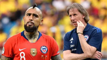 Arturo Vidal y Ricardo Gareca (Foto tomada de: La Roja)