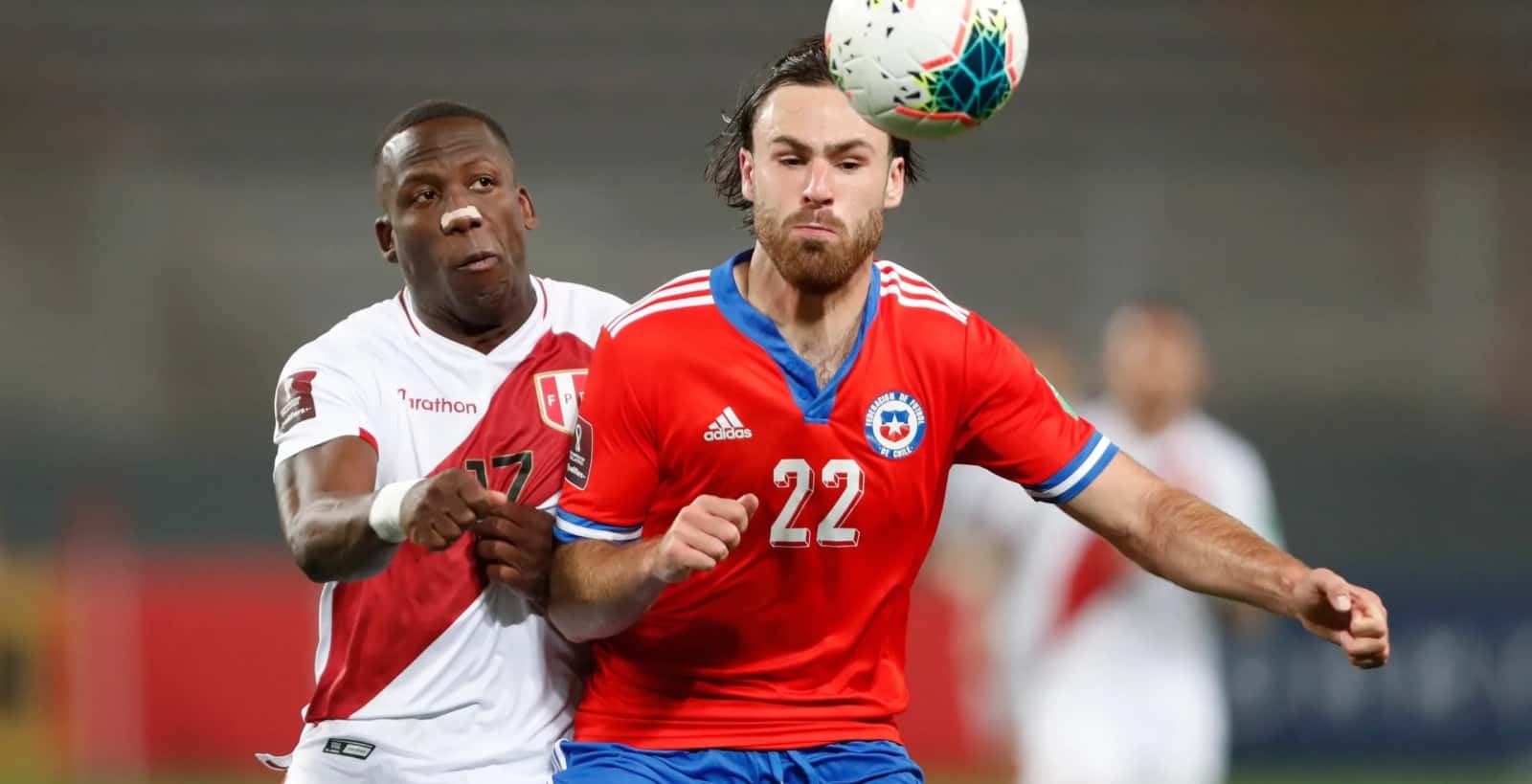 Ben Brereton Díaz ante Perú.