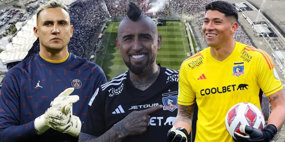 Brayan Cortés, Arturo Vidal y Keylor Navas (Foto tomada de: Colo Colo/Sabes/Transfermarkt)