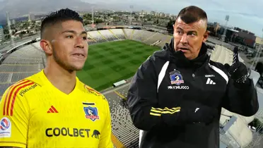 Brayan Cortés y Jorge Almirón (Foto tomada de: Colo-Colo/Sentimiento/La Tercera)