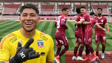 Brayan Cortés y jugadores de Deportes La Serena (Foto tomada de: Observatodo/Deportes La Serena/La Cuarta)