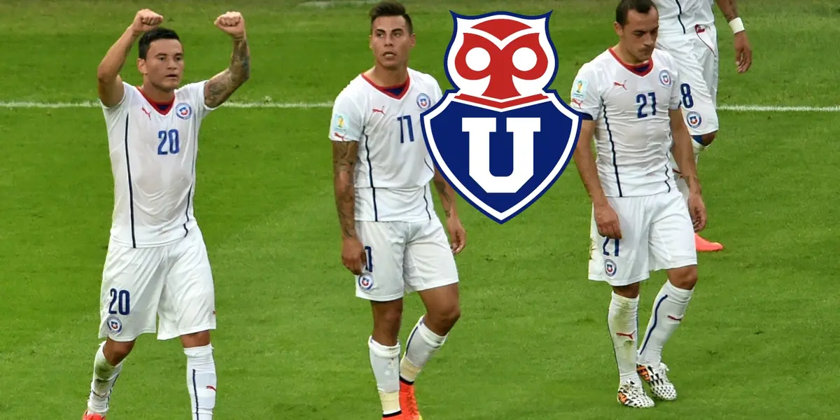 Charles Aránguiz, Eduardo Vargas y Marcelo Díaz.