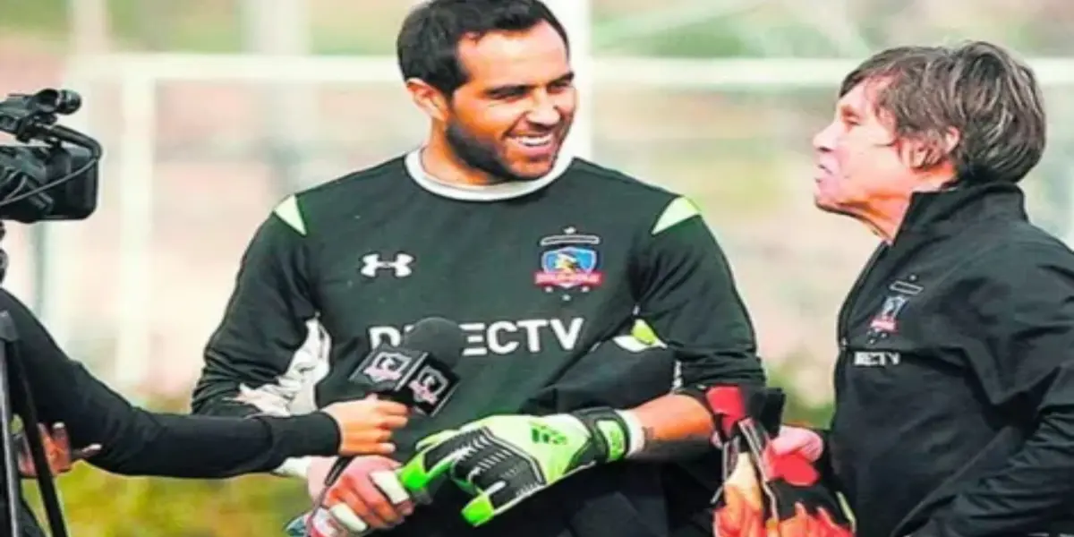 Claudio Bravo y Julio Rodríguez (foto tomada de: EMOL)