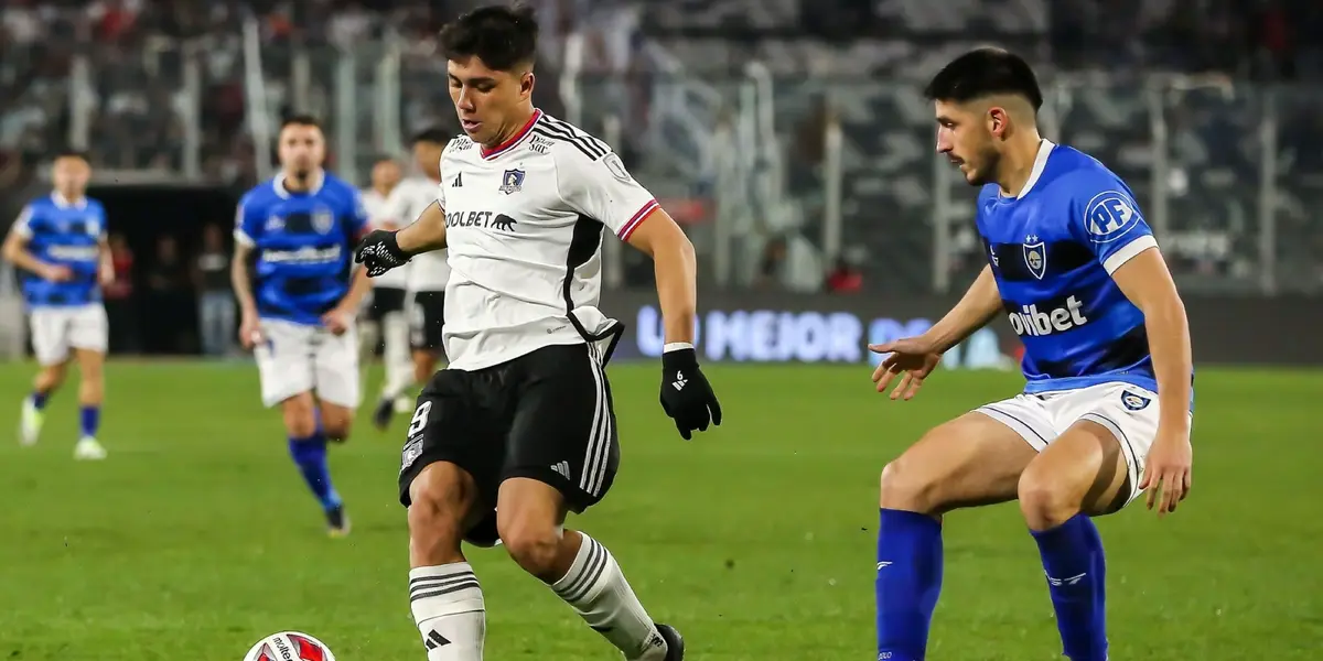 Damián Pizarro enfrentando a Benjamín Gazzolo de Huachipato.
