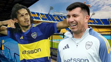 Edinson Cavani y Gary Medel (Foto tomada de: Expedia/LM/Boca Juniors)