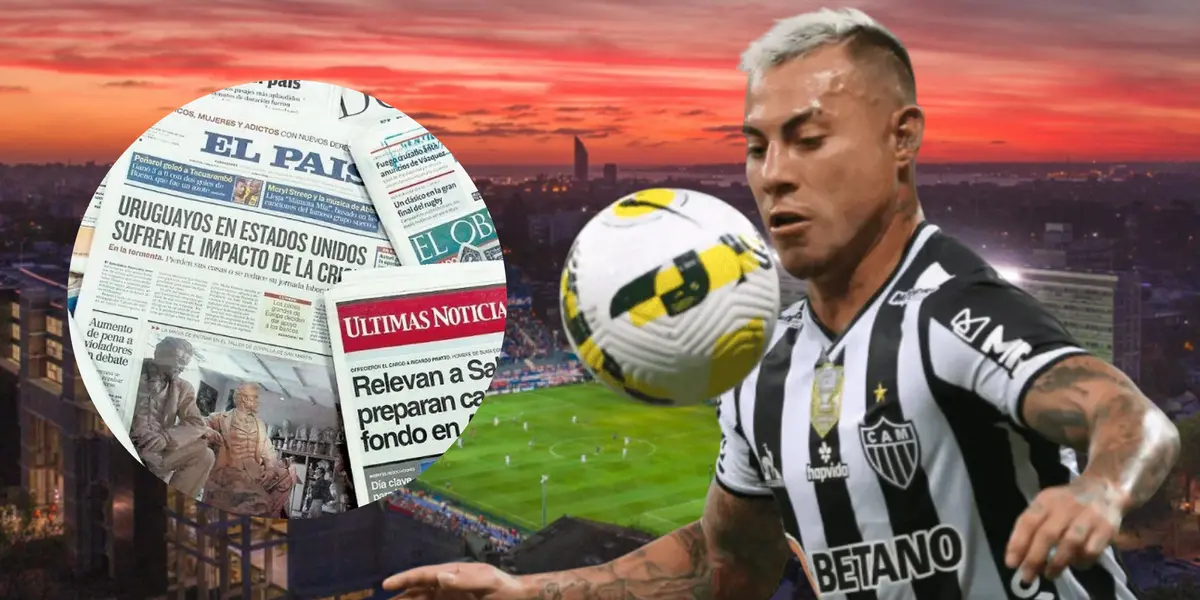 Eduardo Vargas (Foto tomada de: Nacional/Atlético Mineiro/El País)