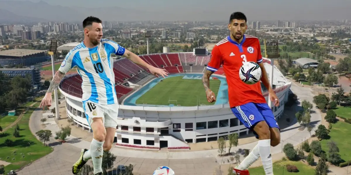 El defensor chileno demostró toda su técnica al salir con facilidad de la marca del astro argentino.