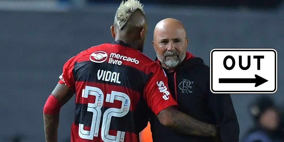 Le dan la razón a Arturo Vidal, plantel de Flamengo pide la salida de Jorge Sampaoli