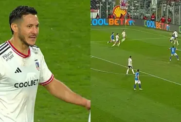 El entrenador de Colo Colo está viendo el partido desde un palco.