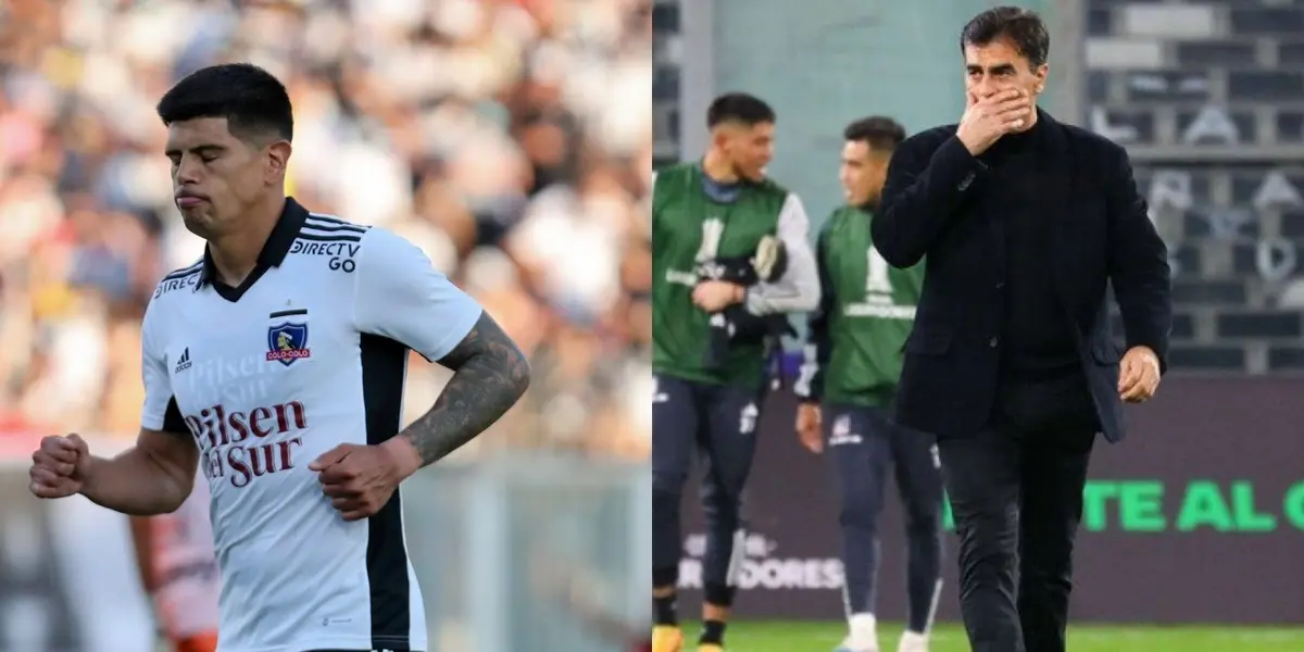 El entrenador de Colo Colo siguió con mucha actividad el partido desde la banda.