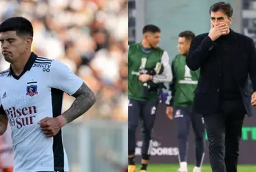 El entrenador de Colo Colo siguió con mucha actividad el partido desde la banda.