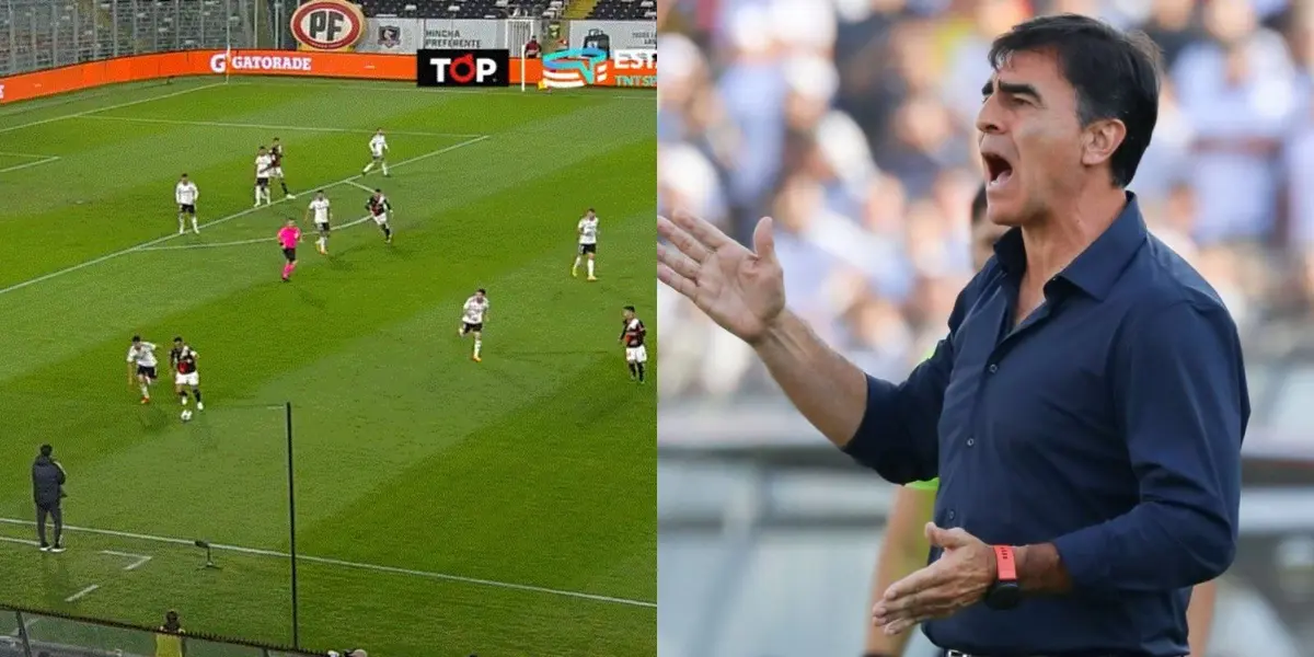 El entrenador de Colo Colo siguió con mucha molestia el final del encuentro.