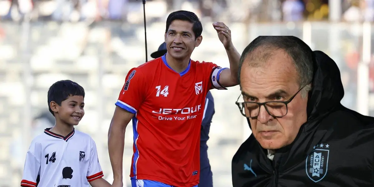 El exentrenador de la selección chilena se hizo presente a la distancia.