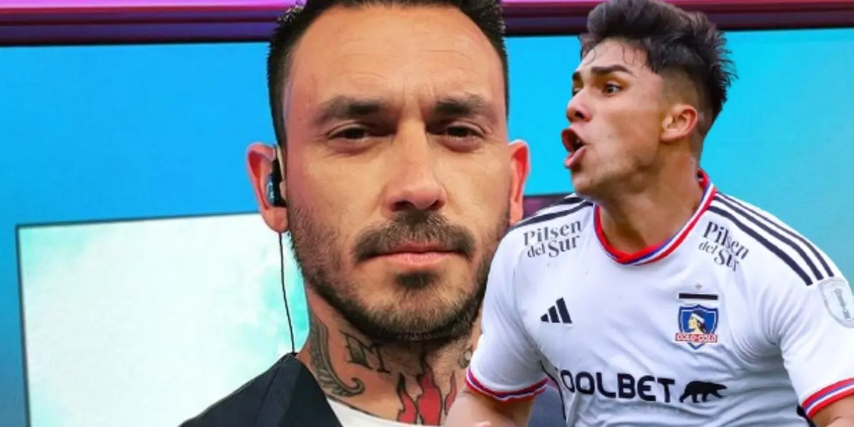 El exjugador de la U conversó con el joven delantero albo.