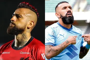 El jugador chileno se declaró admirado del delantero del Bolívar, quién marcó un doblete.