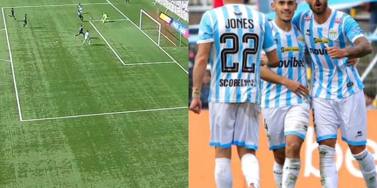 El jugador no convirtió el primer gol, sin embargo, celebró el tanto de esta forma.