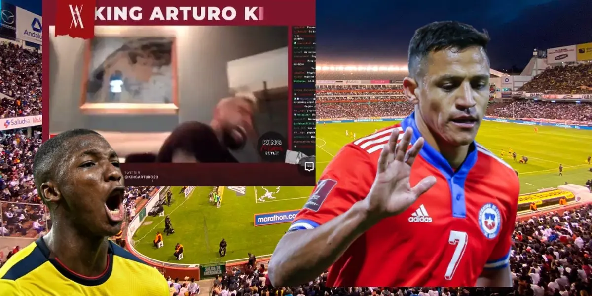 El volante de la selección chilena siguió con mucha atención el duelo.