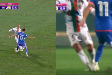 El volante no ha tenido un buen partido ante Cobresal en Santa Laura.