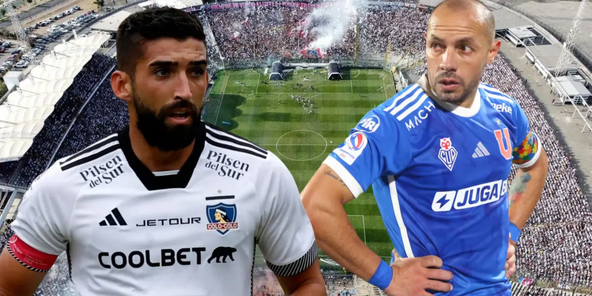 Emiliano Amor y Marcelo Díaz (Foto tomada de: Colo Colo/Universidad de Chile)