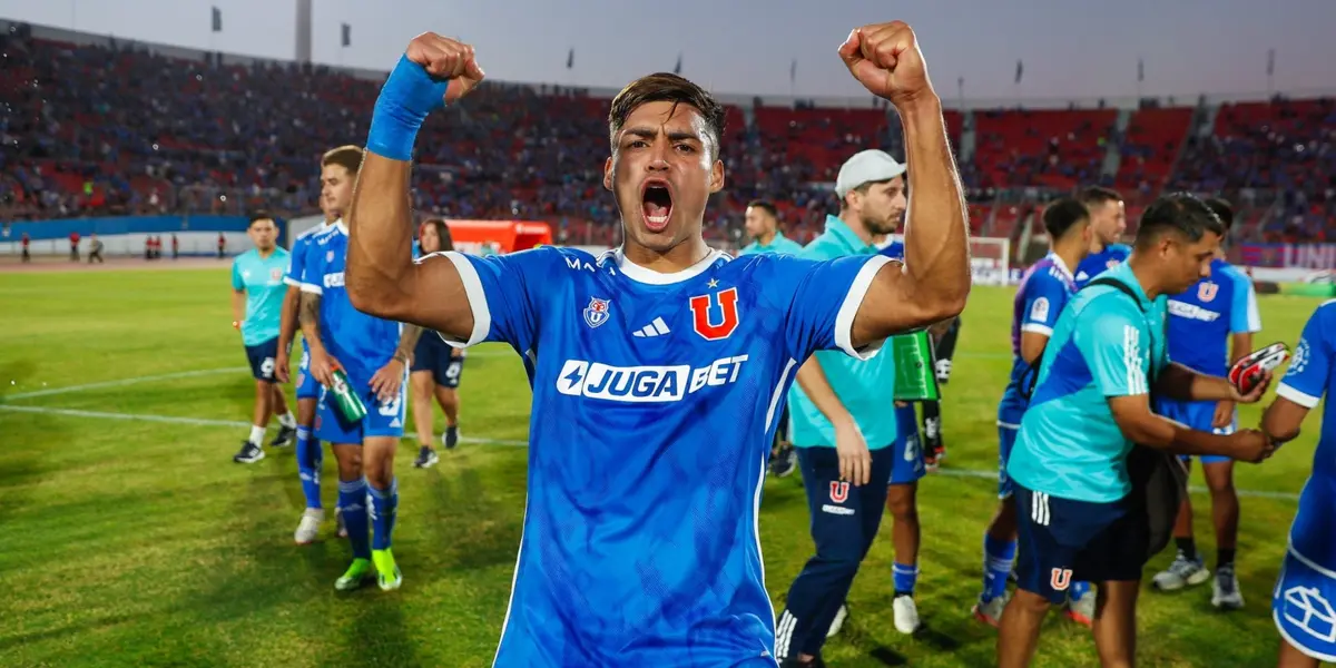 Fabián Hormazábal celebrando un triunfo por Universidad de Chile.