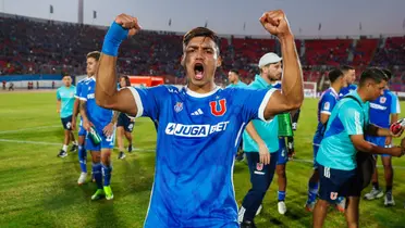Fabián Hormazábal celebrando un triunfo por Universidad de Chile.