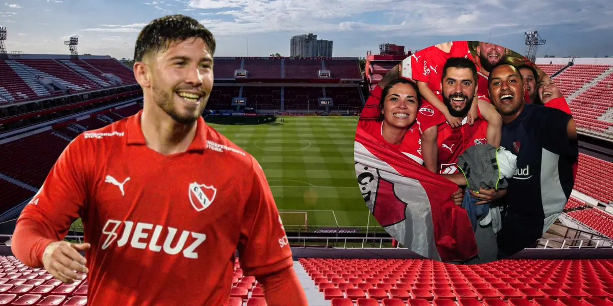 Felipe Loyola e hinchas de Independiente de Avellaneda (Foto tomada de: Wikipedia/Infobae)