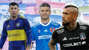 Gary Medel, Charles Aránguiz y Arturo Vidal (Foto tomada de: Remitly/Chilevisión/U de Chile/Transfermarkt)