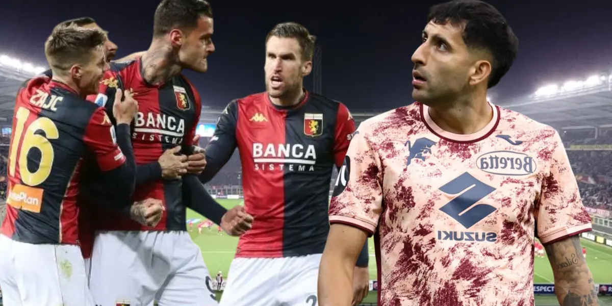 Guillermo Maripán y jugadores del Génova (Foto tomada de: Wikipedia/Torino/Fichajes)