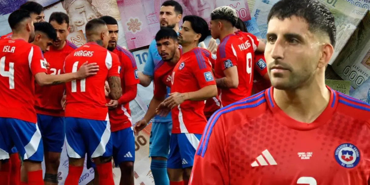 Guillermo Maripán y jugadores selección chilena (Foto tomada de: FMDOS/Longuino/TNT)