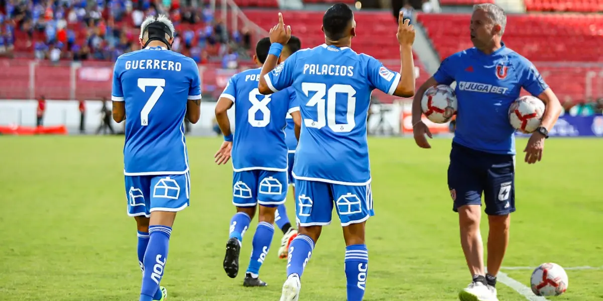 Gustavo Álvarez, Cristian Palacios y Maximiliano Guerrero en Universidad de Chile.