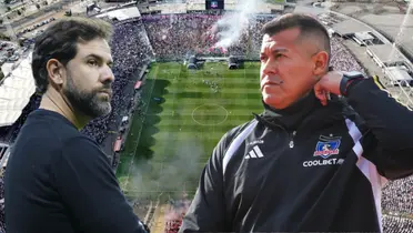 Gustavo Leal y Jorge Almirón (Foto tomada de: Colo-Colo/Chile/Everton)