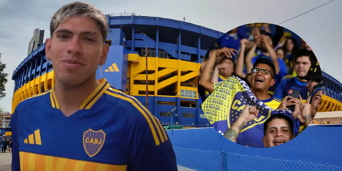 Hinchas de Boca Juniors y Carlos Palacios (Foto tomada de: Wikipedia/Boca Juniors/Comercio)