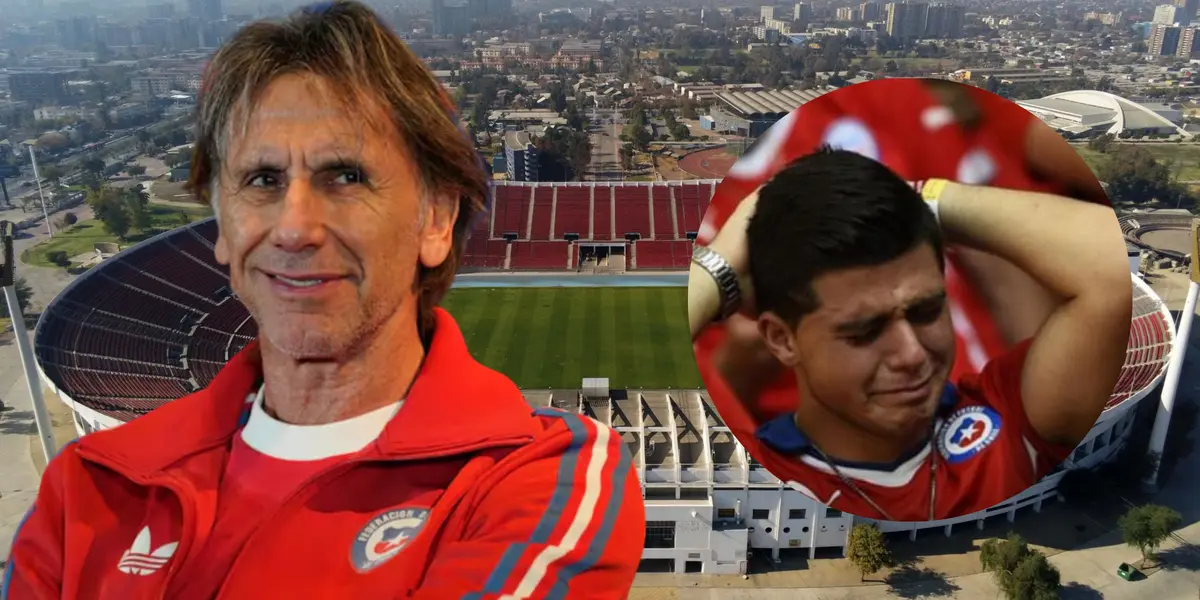 Hinchas de Chile y Ricardo Gareca (Foto tomada de: Ministerio/Chile/Gaceta)