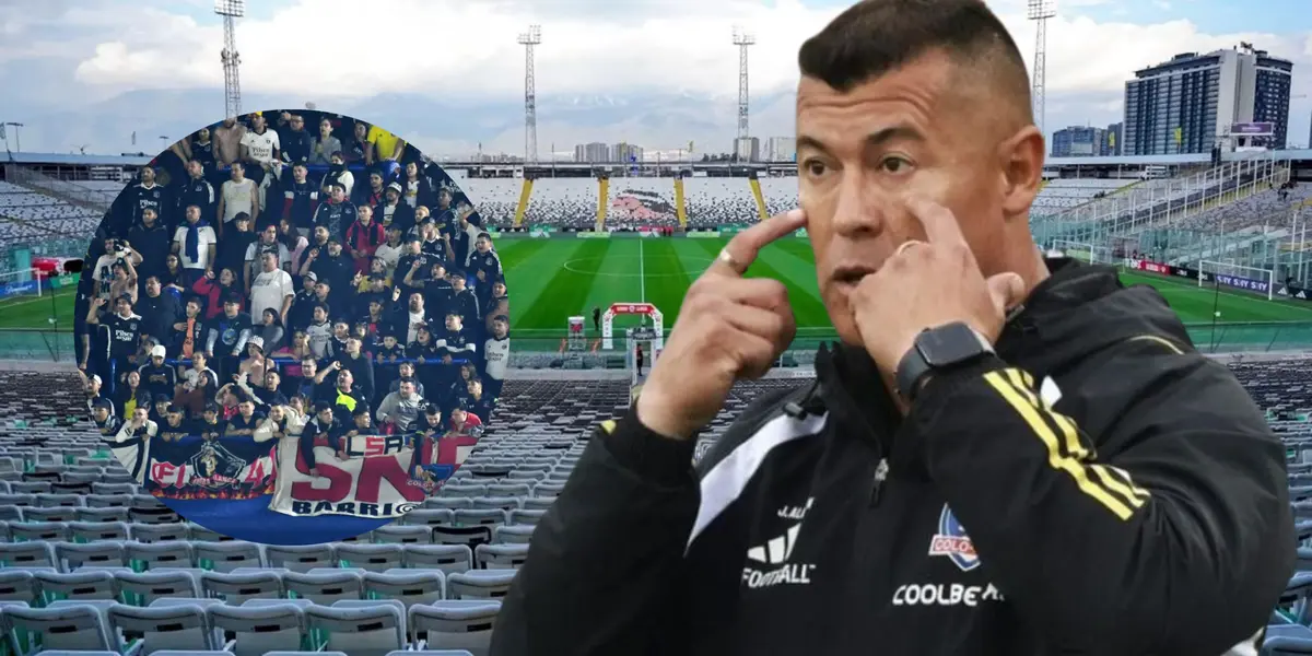 Hinchas de Colo-Colo y Jorge Almirón (Foto tomada de: Diario AS/Periscopio/Wikipedia)