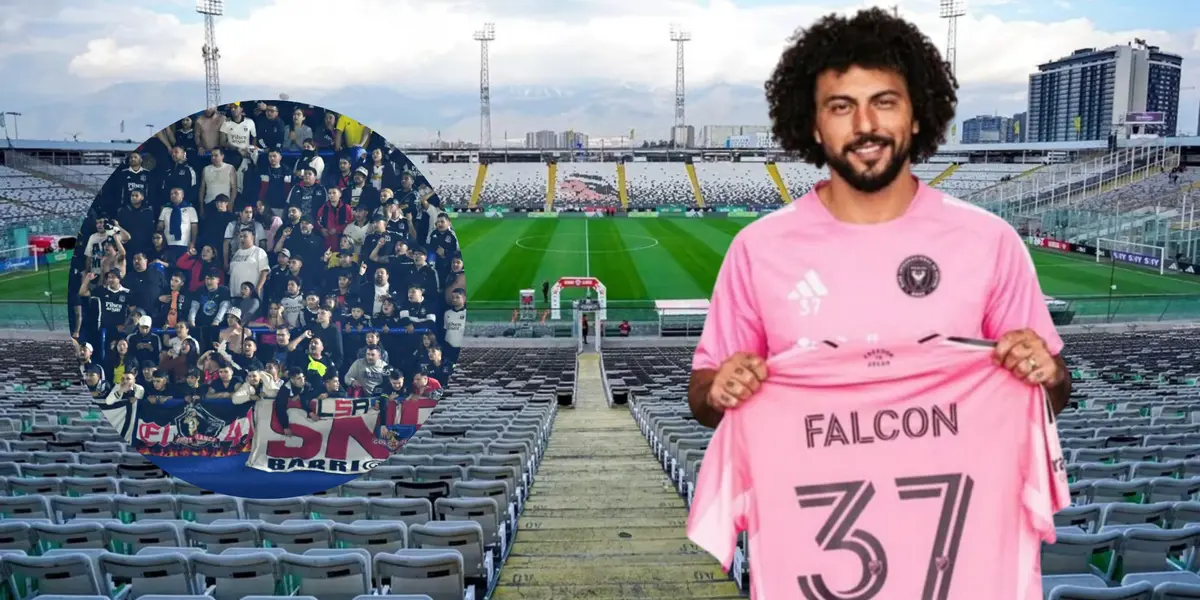 Hinchas de Colo-Colo y Maximiliano Falcón (Foto tomada de: Diario AS/Inter Miami/Wikipedia)
