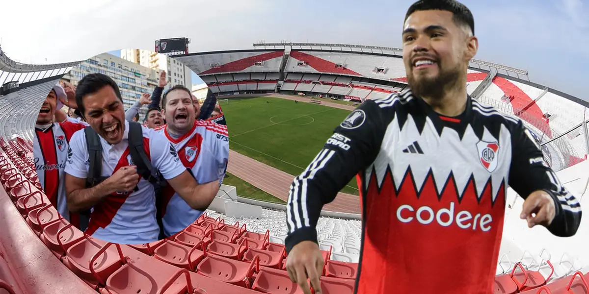 Hinchas de River Plate y Paulo Díaz (Foto tomada de: Goal/Transfermarkt/90 Min)