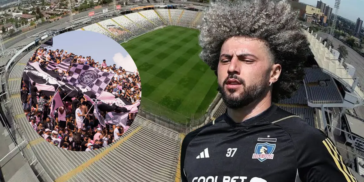 Hinchas del Inter Miami y Maximiliano Falcón (Foto tomada de: La Tercera/Colo Colo/Inter de Miami)