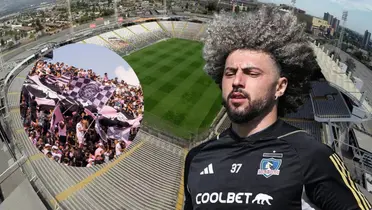 Hinchas del Inter Miami y Maximiliano Falcón (Foto tomada de: La Tercera/Colo Colo/Inter de Miami)