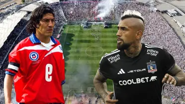 Iván Zamorano y Arturo Vidal (Foto tomada de: Colo Colo/Pauta/Top)